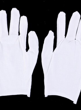 6Pairs White Cotton Inspection Work Gloves Women Men Househo