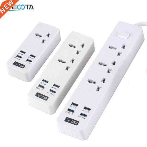 Power Strip 10A 2500W 1/2/3 Way AC Socket EU/UK/US/AU Plug 4