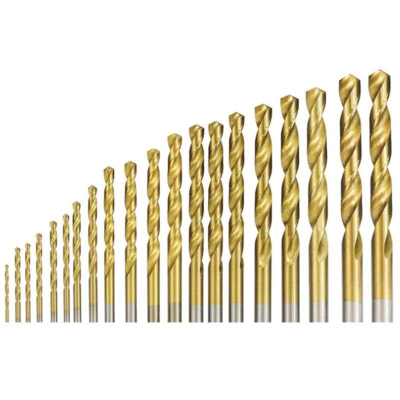 19Pcs Straight Shank Twist Drill High Speed Steel Twist Dril