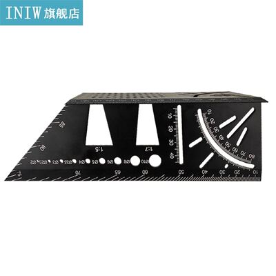 3D Woodworking Ruler Angle Measuring Tool Gauge Ruler Drill