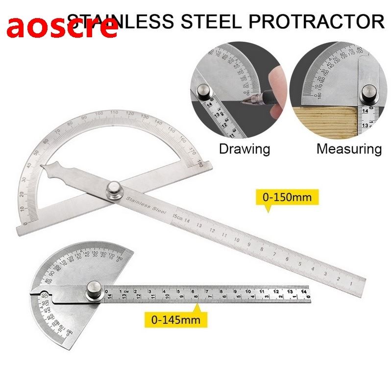 15cm 180 Degree Adjustable Protractor multifunction stainles