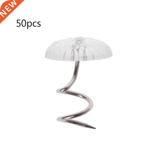 50PCS Clear Heads Twist Pins Fixed Fastener Nails for Uphols