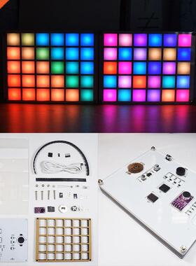 Multi-function LED Co Music spectrum Corful Palette Cloc