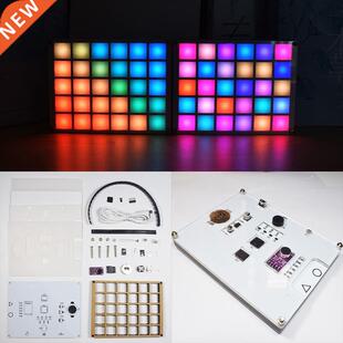 Multi-function LED Co Music spectrum Corful Palette Cloc