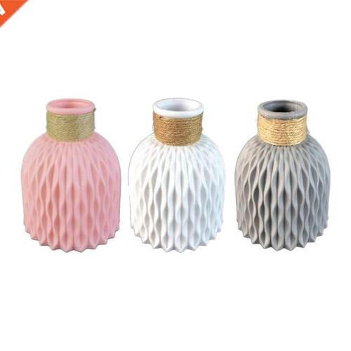 Plastic Vase Vintage Elegant Flower Pot Dry Flower Arrangeme