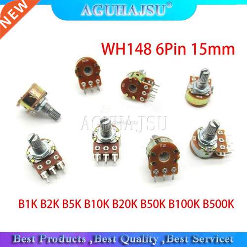2pcs B1K B2K B5K B10K B20K B50K B100K B250K B500K B1M WH148