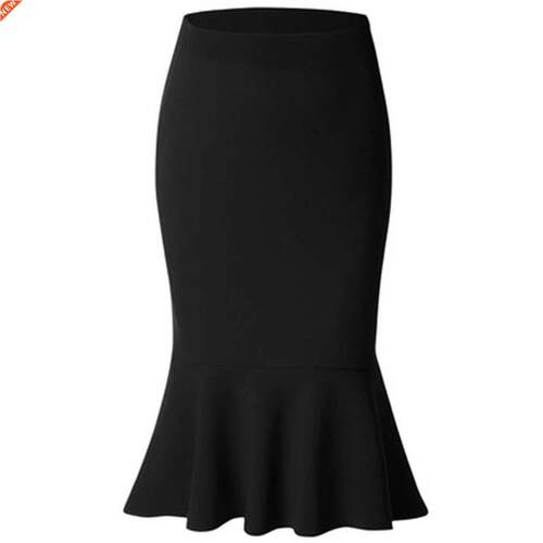 Summer Fashion Women High Waist Mermaid Skirt Lady Office We
