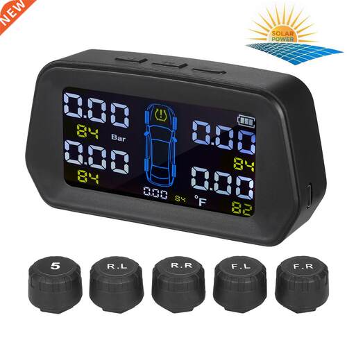 Portable TPMS Tire Pressure Monitoring System Solar Powered