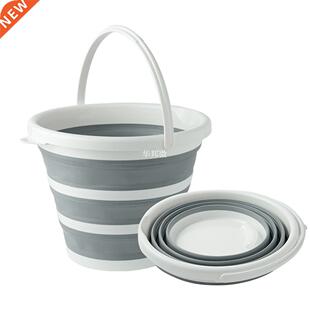 10L Folding Water Bucket Portable Fishing Water Container wi