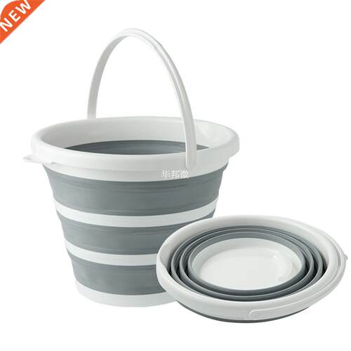10L Folding Water Bucket Portable Fishing Water Container wi