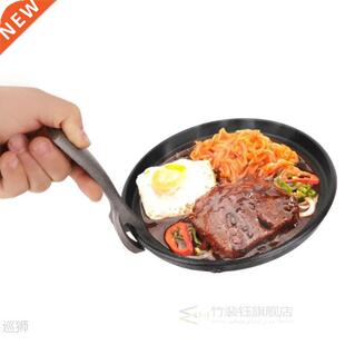 3 Sizes Cast Iron Steak Fajita Sizzling Platter Plate BBQ Gr