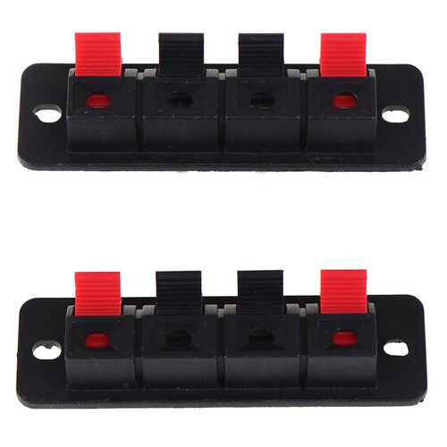 2Pcs Plastic 4 Positions Connector Terminal Push In Jack Spr