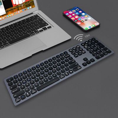 Stable Connection Bluetooth-Compatible Keyboard，Aluminum Al