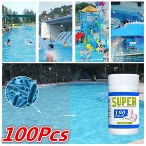 100 Pcs/set Pool Cleaning Effervescent Chlorine Tablet Multi