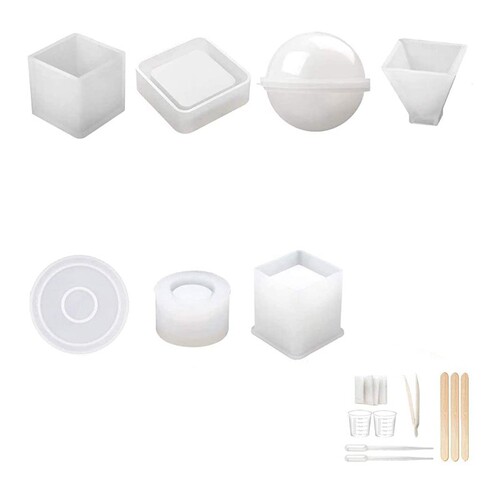 Resin Molds Silicone Kit,Epoxy Resin Mold Including Sphere,P