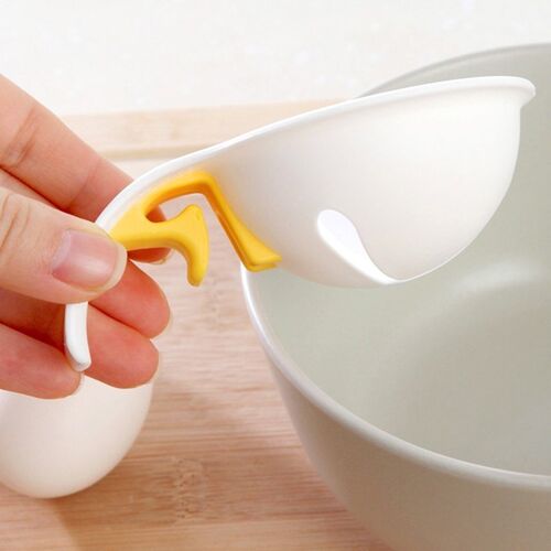 Kitchen Creative Egg Yolk White Separator with Bowl edge Sil