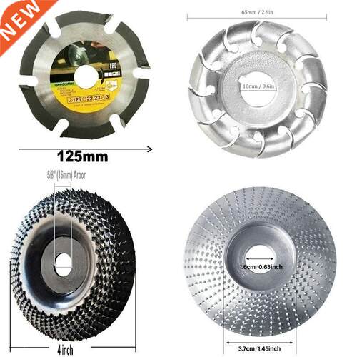 4pcs Angle Grinding Plate Wheel 6T Wood Carving Disc 12T Woo