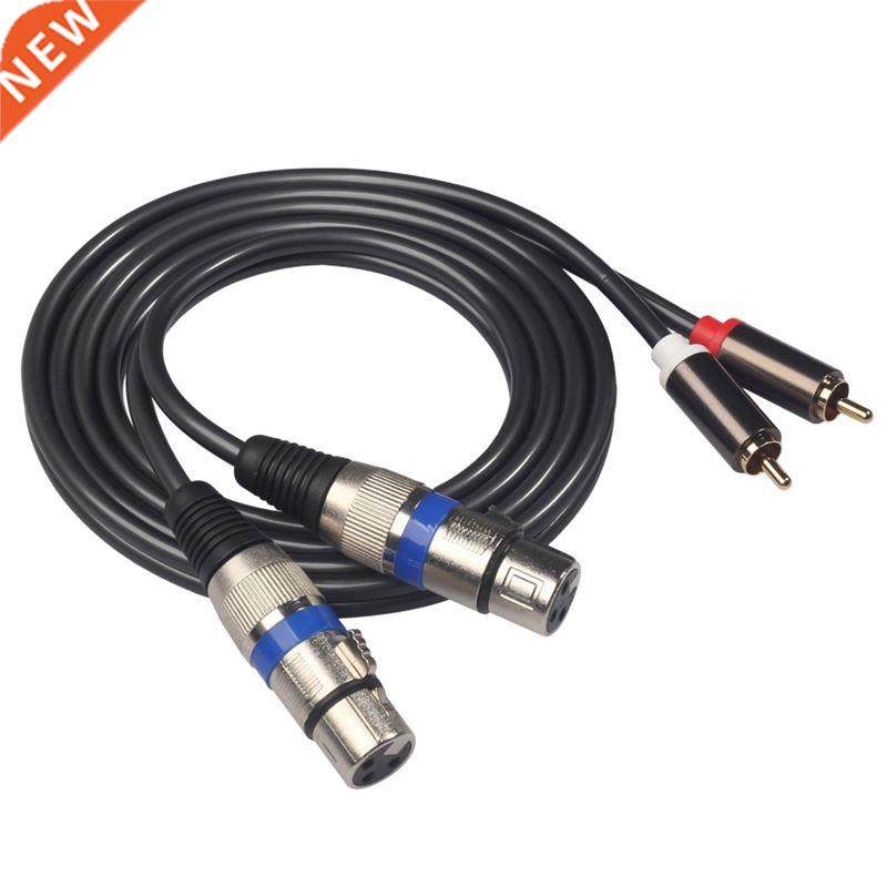 Xlr to rca Hifi Audio Cable 2 Rca Male to Xlr 3 Pin Female