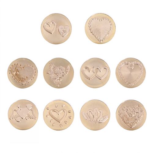 Sealing Wax Seal Head Love Heart/Vegetable Gold Plated Brass