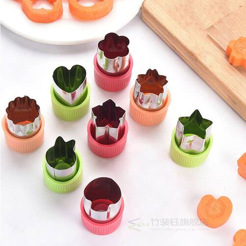 3Pcs Portable Star Heart Shape Stainless Steel Fruit Cutting