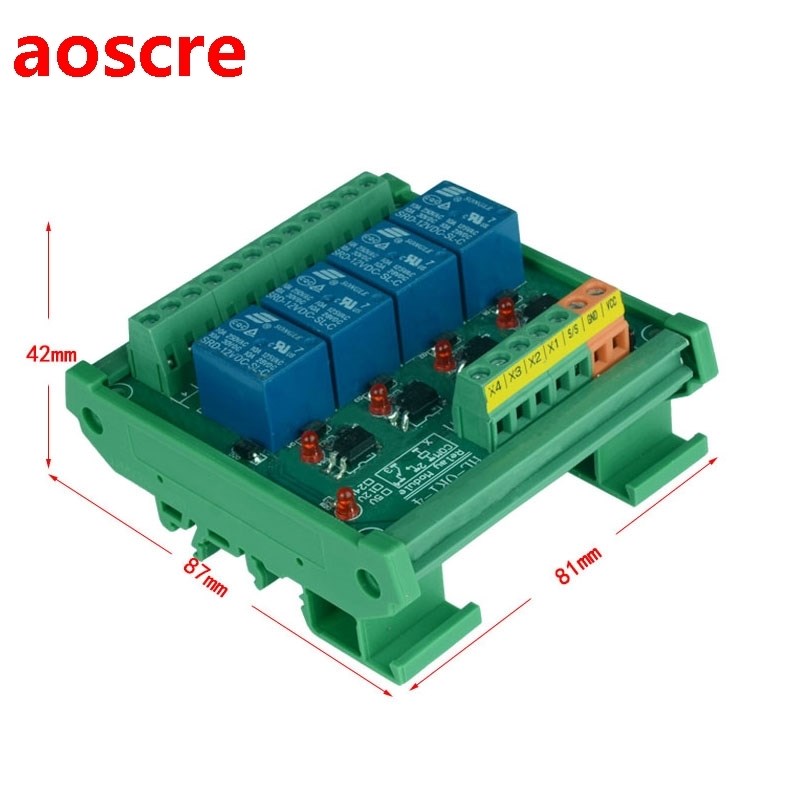 4 channel Trigger Voltage Relay Module PLC realy module opto