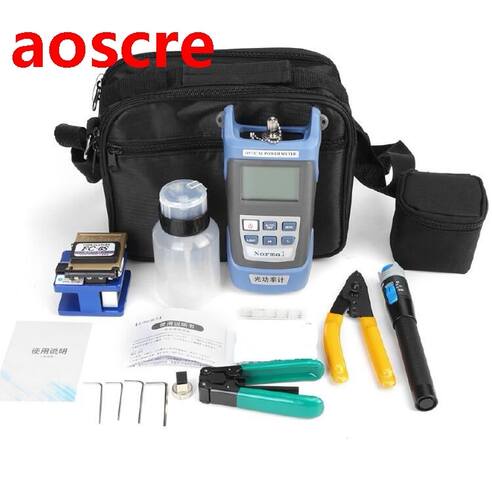 Fiber Optic Tool Kit with Clivador de Fibra Otica Power Mete