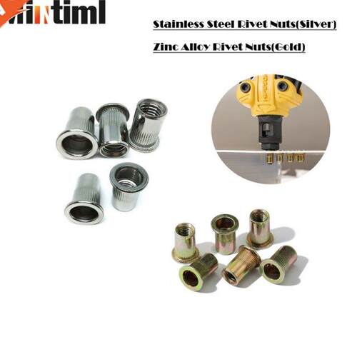 5pcs M3 M4 M5 M6 M8 M10 M12 ainless eel Rivnut Flat Head