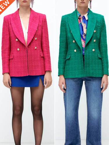 suit 2021 autumn new ladies all-match lapel long-sleeved tex