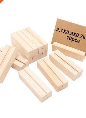 10Pcs Wooden Place Card Holder Base Name Card Table Numbers