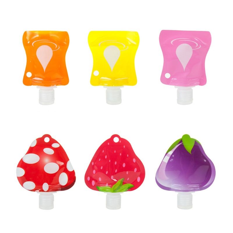 10pcs Foldable Mini Travel Liquid Dispenser Bag Lotion Shamp
