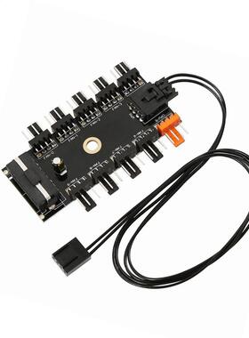 Hot Sale Chassis Fan Hub CPU Cooling HUB 10 Port 12V 4 Pin P