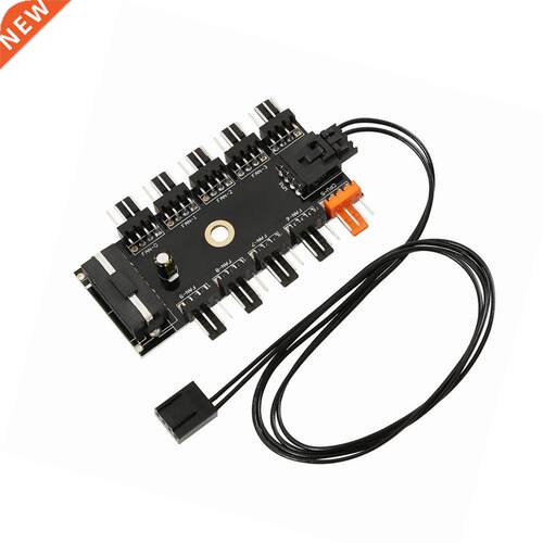 Hot Sale Chassis Fan Hub CPU Cooling HUB 10 Port 12V 4 Pin P