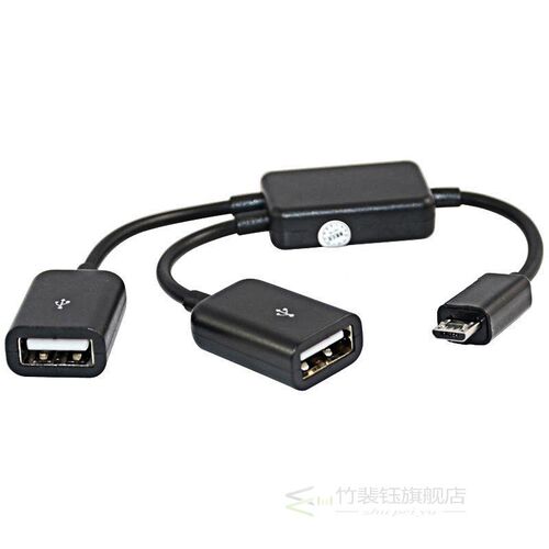 Micro USB / Type C to 2 OTG Dual Port HUB Cable Y Splitter