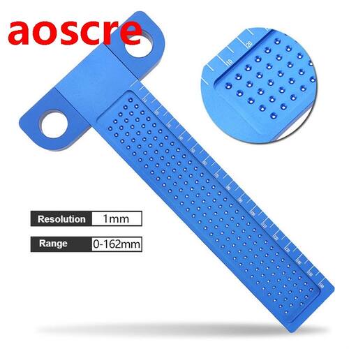 Aluminum Alloy T 160mm Hole Positioning Measuring Ruler Hole