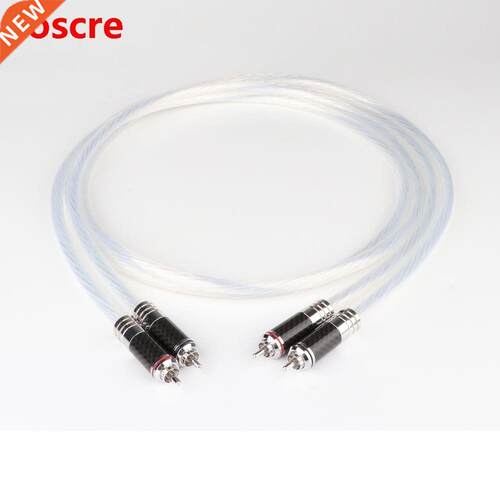 Pair X4022 HIFI 7N OCC Silver Plated RCA Cable Hi-End Audio