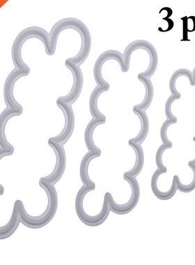 3Pcs/Set Mould Rose Petal Flower Shaped Cutter Maker Elegant