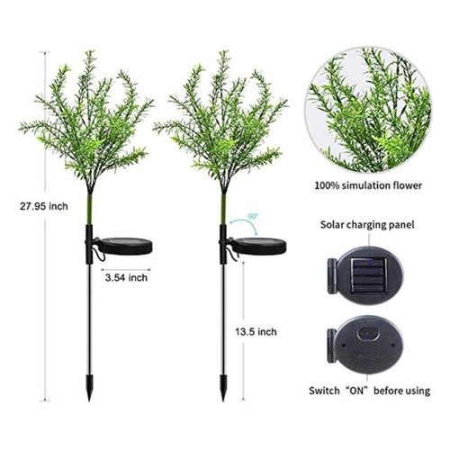 Solar Garden Lights Tree Outdoor Multi-Color Changing LED St