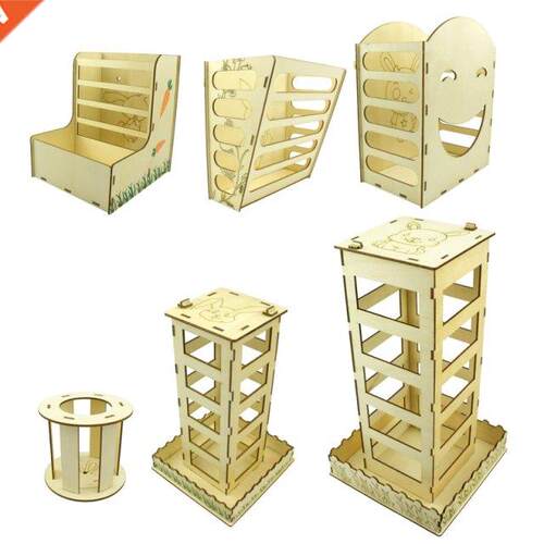 Rabbit Hay Feeder Bunny Hay Rack Wooden Hay Manger for Small