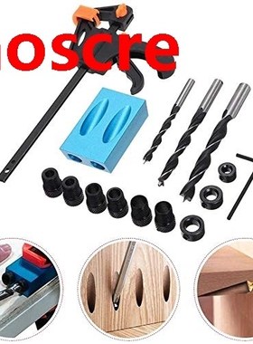15pcs/set 15 Degree Pocket Hole Drilling Jig Kit Angle Obliq