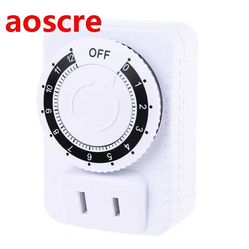 AC 110V 12 Hour Mechanical Plug Switch Timer Socket for Home