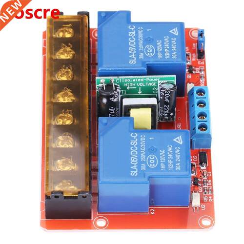 2 Channel Relay Module 30A DC 5V High-low Level Trigger Cont