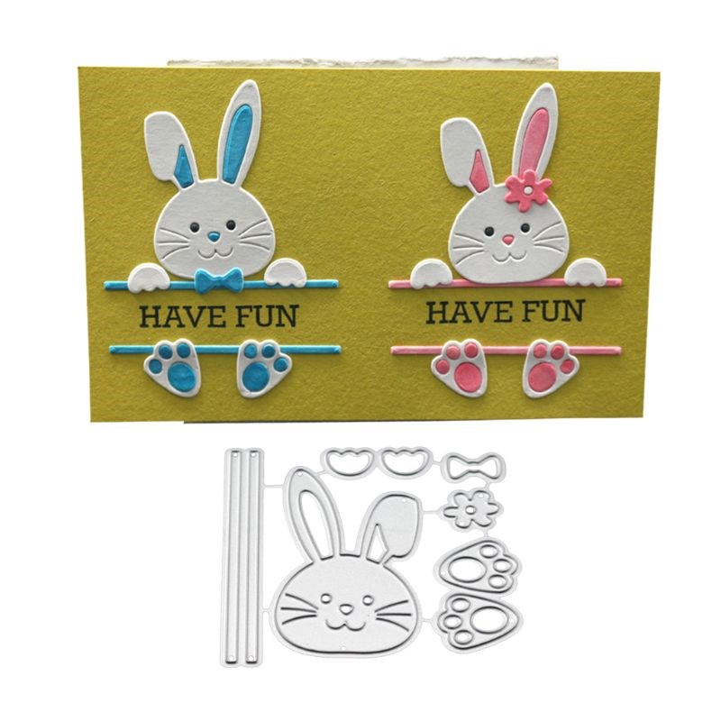 Bow Rabbit Metal Cutting Dies Stencil Scrapbooking DIY Album