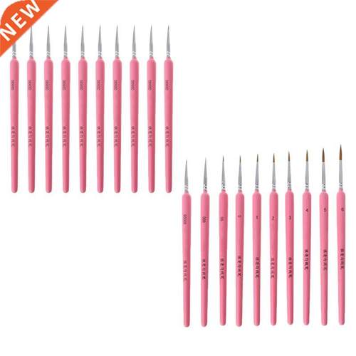 10Pcs/set Wolf Hair Hook Line Pen Fine Paint Brush Pen Set A