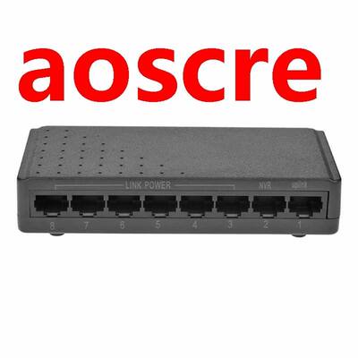 8 Ports 6+2 POE Switch Injector Power over RJ45 Ethernet Fam