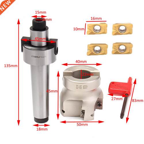 MT3 FMB22 M12 Tool Holder Shank 50mm with Drawbar Face Endmi