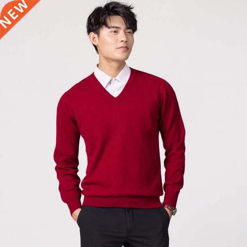 Man Pullovers Winter New Fashion Vneck Sweater Hot Sale Wool