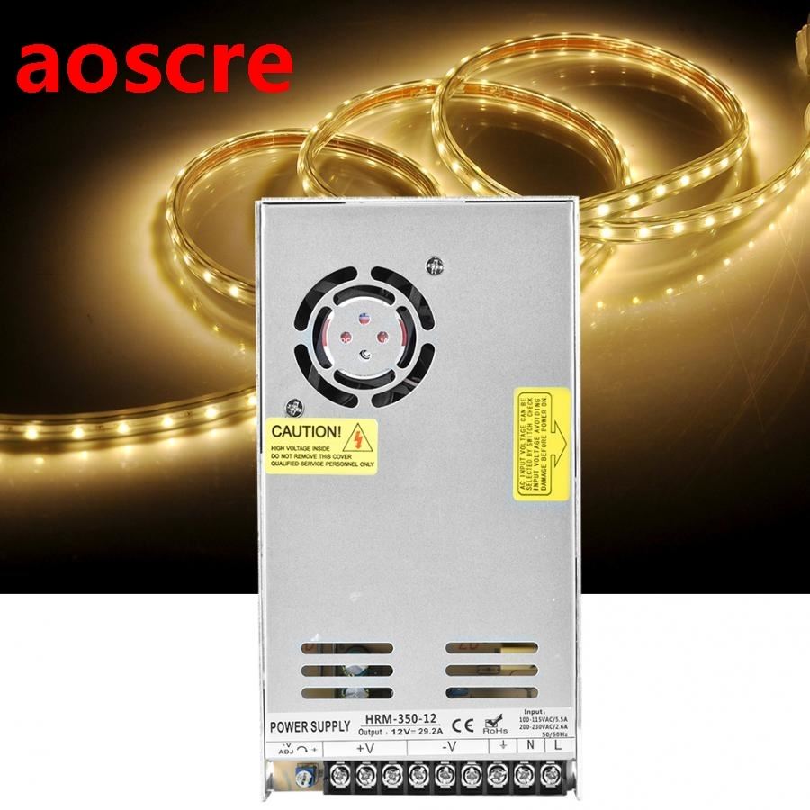 IP20 Waterproof DC12V/29.2A To 100~115VAC/5.5A or 200~230VAC