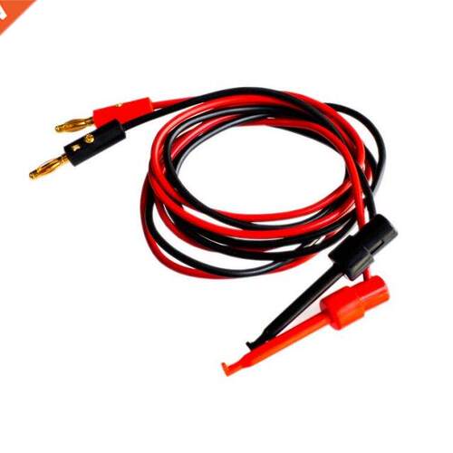 1 Pair Small Test Hook Clip to anana Plug for Multimeter Te