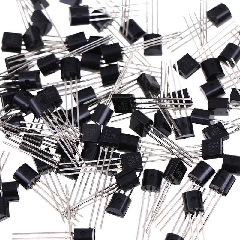 New 100pcs/lot 2N3906 PNP Straight Insert TO-92 Throught Hol