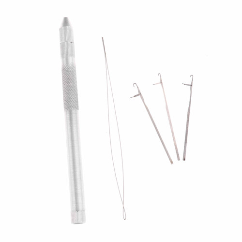 Professional Stainless Steel Hair Extension Tools Sliver Hai